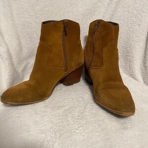 Elegant Brown Suede Heeled Boots